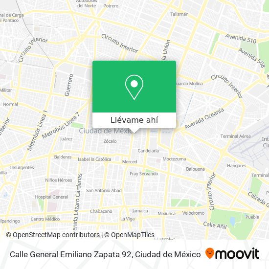 Mapa de Calle General Emiliano Zapata 92