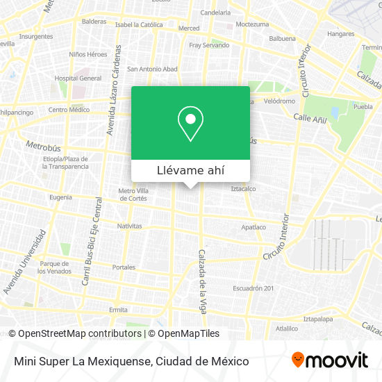 Mapa de Mini Super La Mexiquense