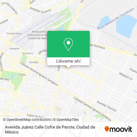 Mapa de Avenida Juárez Calle Cofre de Perote