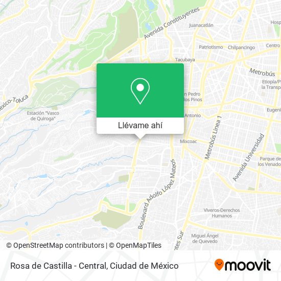 Mapa de Rosa de Castilla - Central