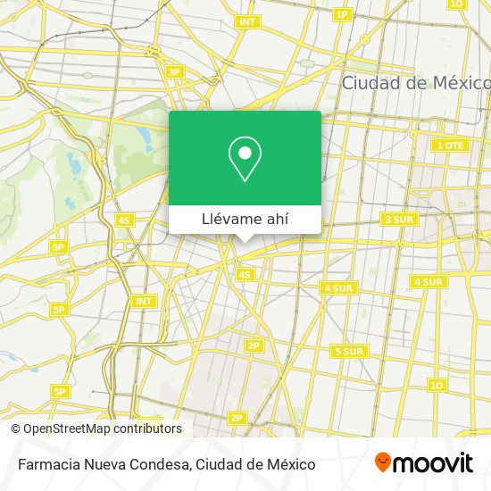 Mapa de Farmacia Nueva Condesa