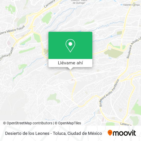 Cómo llegar a Desierto de los Leones - Toluca en Huixquilucan en Autobús o  Metro?