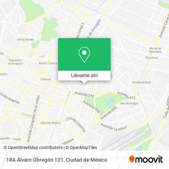 Mapa de 1RA Álvaro Obregón 121