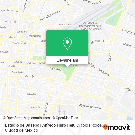 ¿Cómo llegar a Estadio de Baseball Alfredo Harp Helú Diablos Rojos en