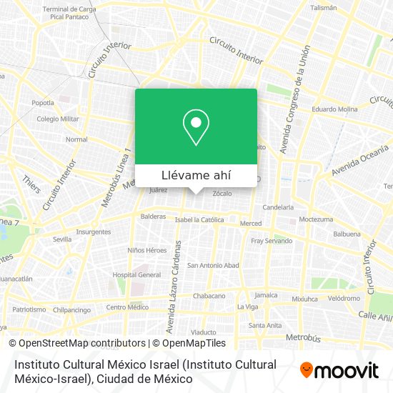 Mapa de Instituto Cultural México Israel