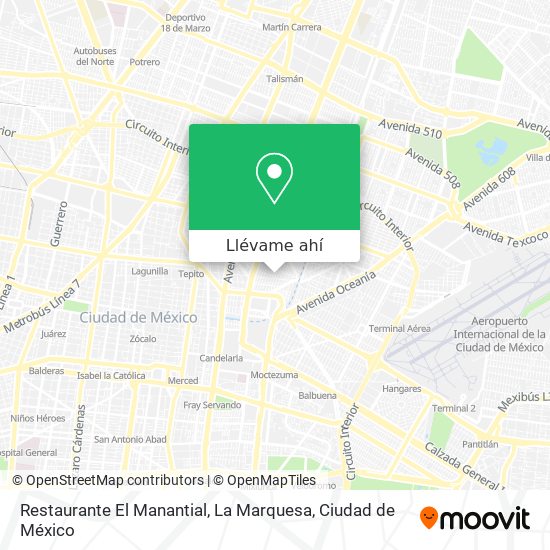 Mapa de Restaurante El Manantial, La Marquesa