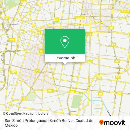Mapa de San Simón Prolongación Simón Bolívar