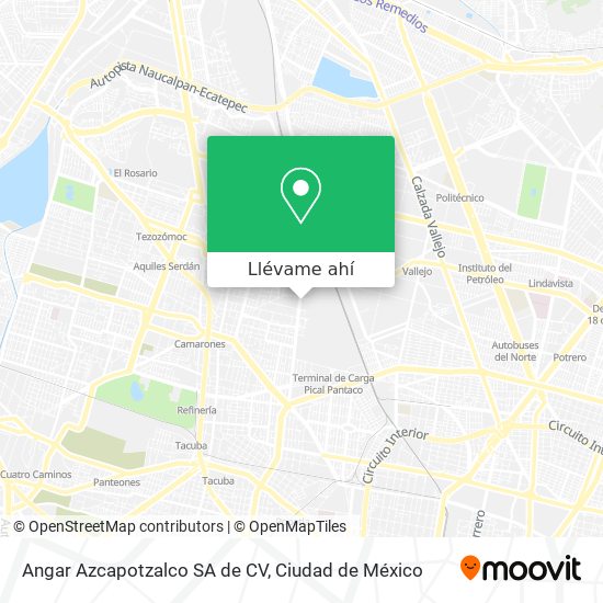 Mapa de Angar Azcapotzalco SA de CV