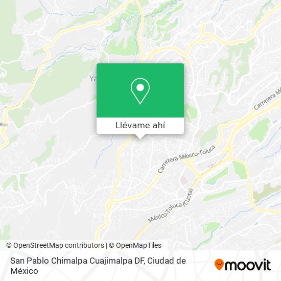 Mapa de San Pablo Chimalpa Cuajimalpa DF