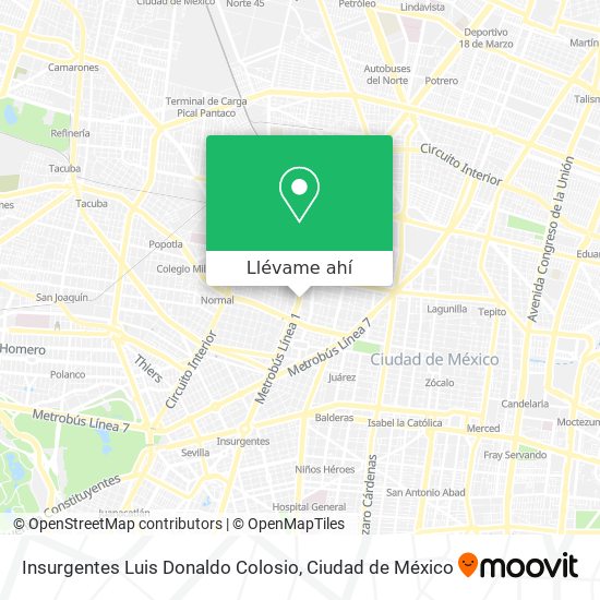 Mapa de Insurgentes Luis Donaldo Colosio