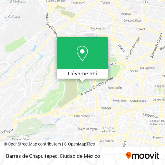 Mapa de Barras de Chapultepec