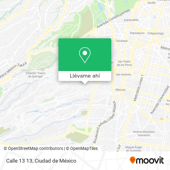 Mapa de Calle 13 13