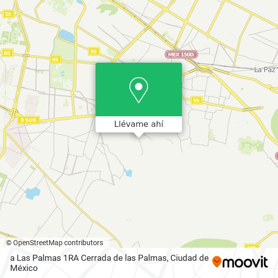 Mapa de a Las Palmas 1RA Cerrada de las Palmas