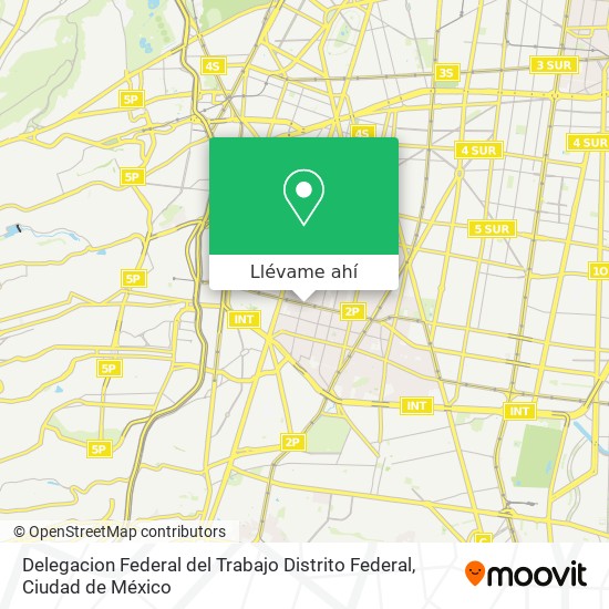 Mapa de Delegacion Federal del Trabajo Distrito Federal