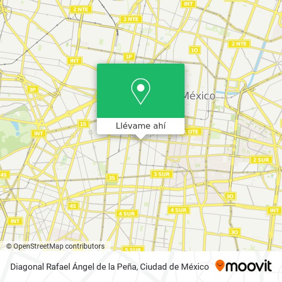 Mapa de Diagonal Rafael Ángel de la Peña