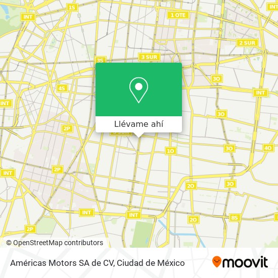 Mapa de Américas Motors SA de CV