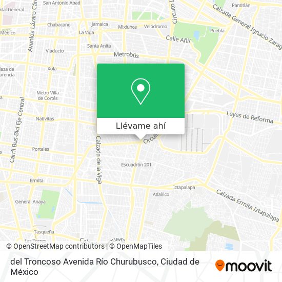Mapa de del Troncoso Avenida Río Churubusco
