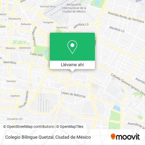 Mapa de Colegio Bilingue Quetzal