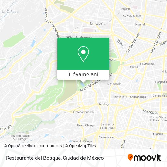 Mapa de Restaurante del Bosque