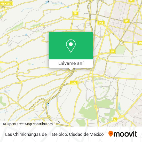 Mapa de Las Chimichangas de Tlatelolco