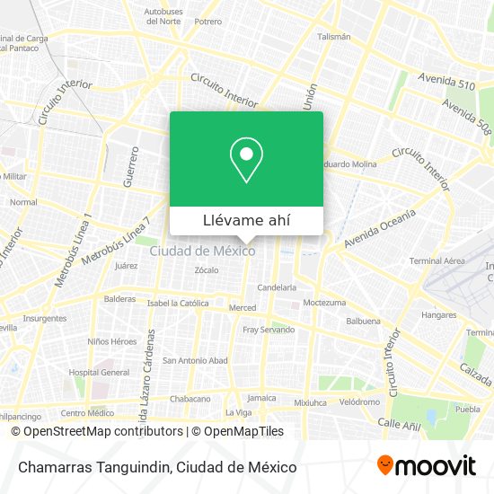 Mapa de Chamarras Tanguindin