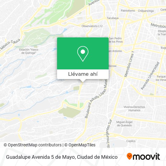 Mapa de Guadalupe Avenida 5 de Mayo