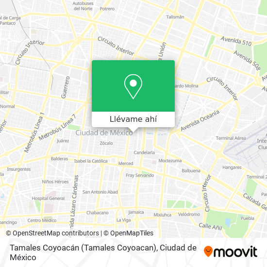 Mapa de Tamales Coyoacán (Tamales Coyoacan)