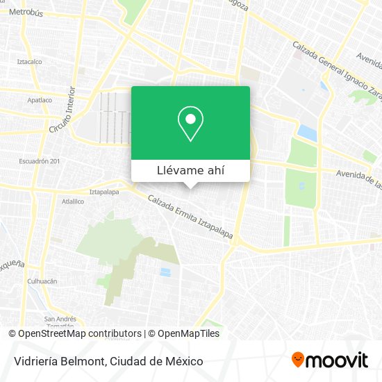 Mapa de Vidriería Belmont