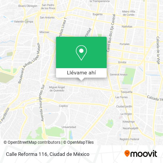 Mapa de Calle Reforma 116