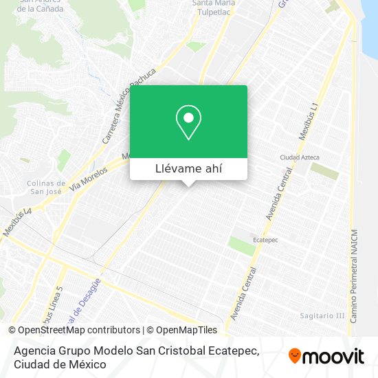 Cómo llegar a Agencia Grupo Modelo San Cristobal Ecatepec en Ecatepec De  Morelos en Autobús o Metro?