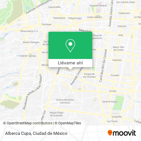 Cómo llegar a Alberca Cupa en Miguel Hidalgo en Autobús o Metro?