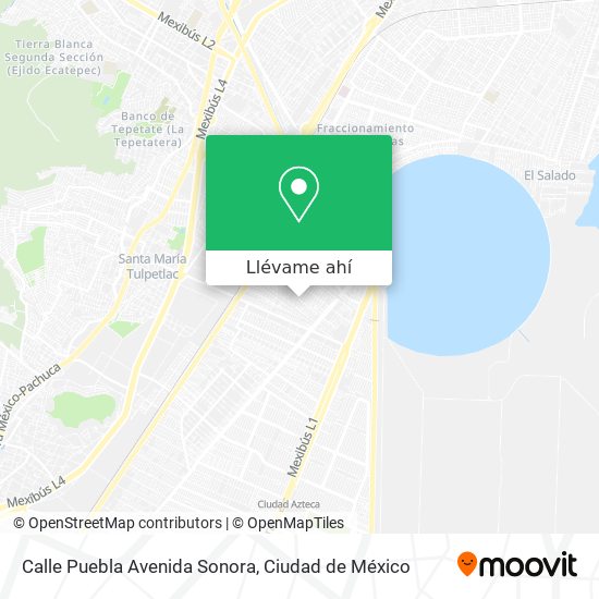 Mapa de Calle Puebla Avenida Sonora