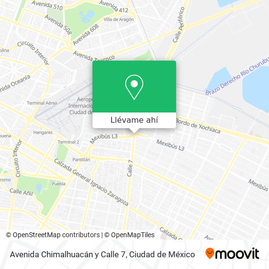 Mapa de Avenida Chimalhuacán y Calle 7