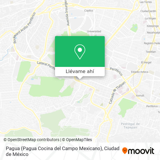 Mapa de Pagua (Pagua Cocina del Campo Mexicano)