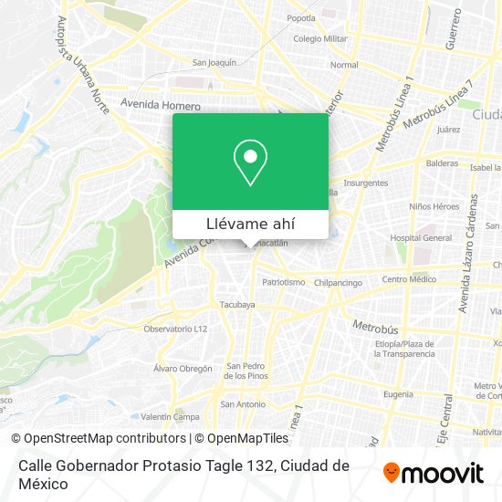 Mapa de Calle Gobernador Protasio Tagle 132