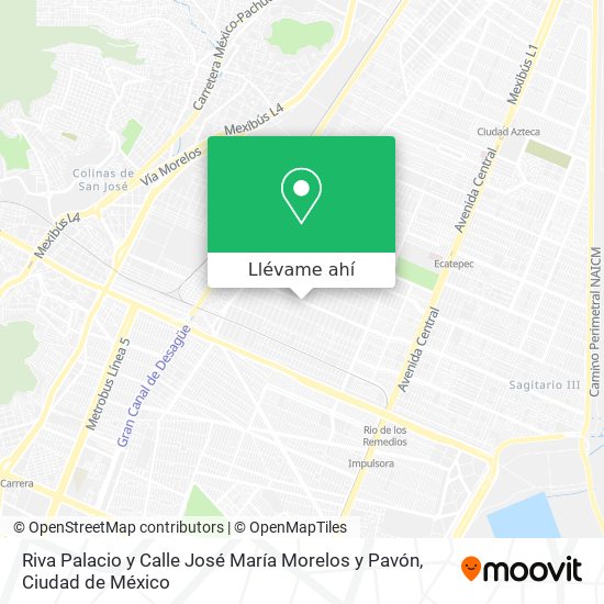 Mapa de Riva Palacio y Calle José María Morelos y Pavón