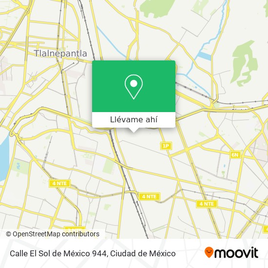 Mapa de Calle El Sol de México 944