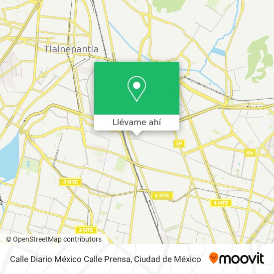 Mapa de Calle Diario México Calle Prensa