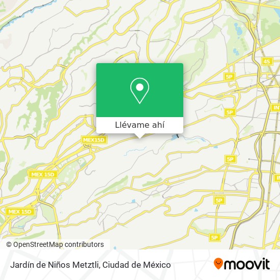 Mapa de Jardín de Niños Metztli