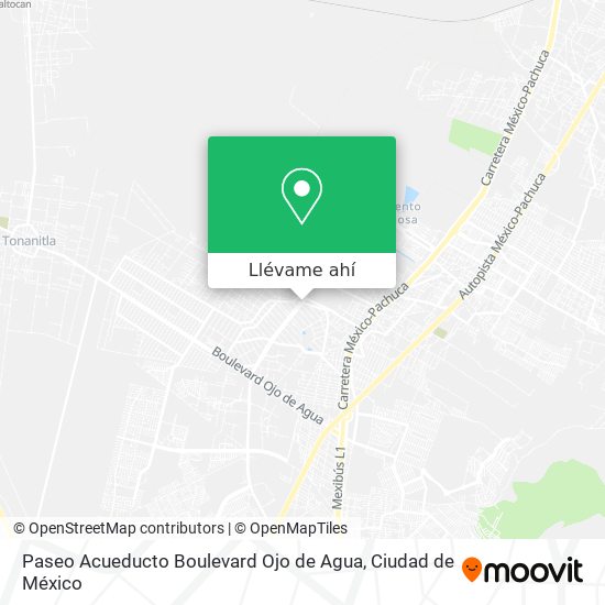 Mapa de Paseo Acueducto Boulevard Ojo de Agua