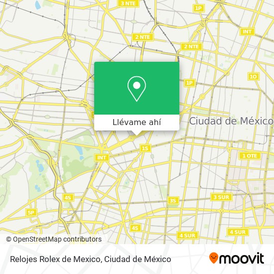 Mapa de Relojes Rolex de Mexico