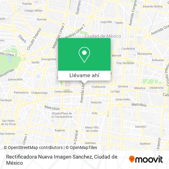 Mapa de Rectificadora Nueva Imagen Sanchez