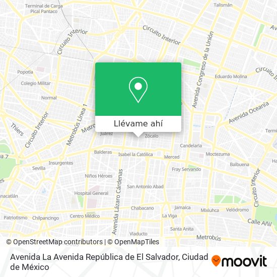 Mapa de Avenida La Avenida República de El Salvador