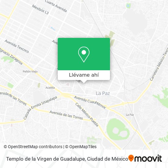 Mapa de Templo de la Virgen de Guadalupe