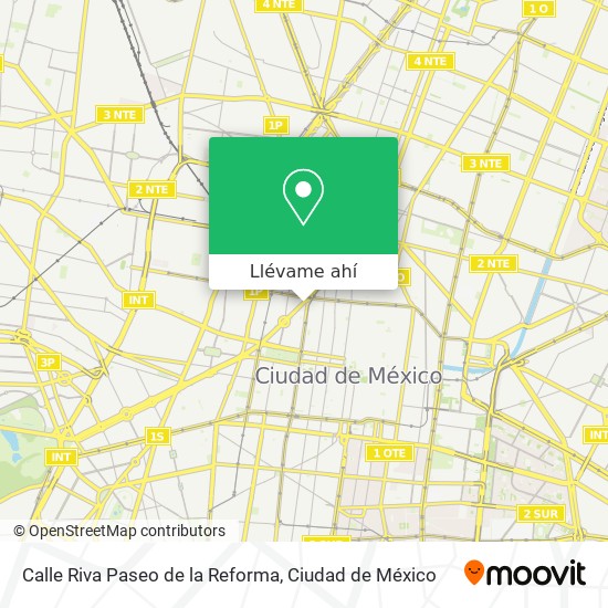 Mapa de Calle Riva Paseo de la Reforma