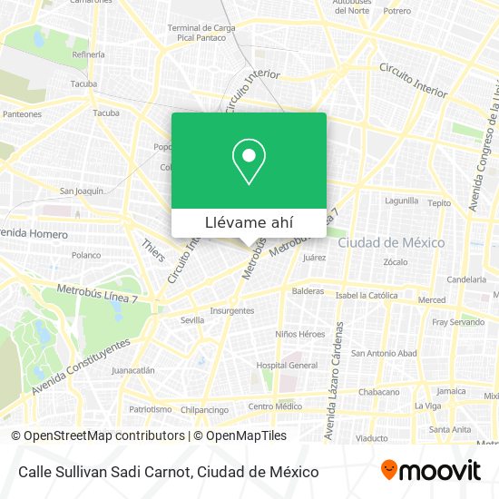 Mapa de Calle Sullivan Sadi Carnot