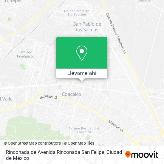 Mapa de Rinconada de Avenida Rinconada San Felipe