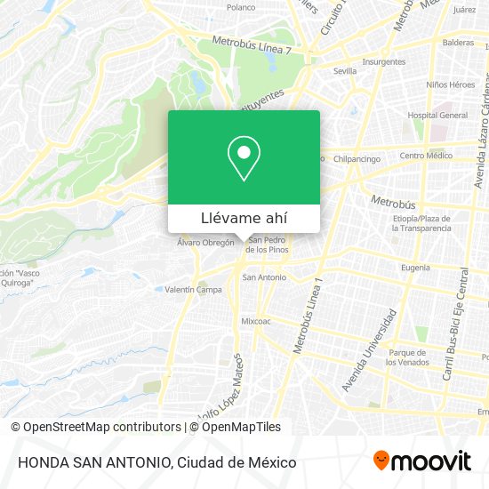 Mapa de HONDA SAN ANTONIO