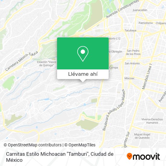 Mapa de Carnitas Estilo Michoacan "Tamburi"