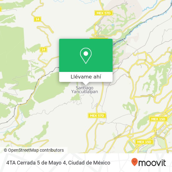 Mapa de 4TA Cerrada 5 de Mayo 4, Santiago Yancuitlalpan